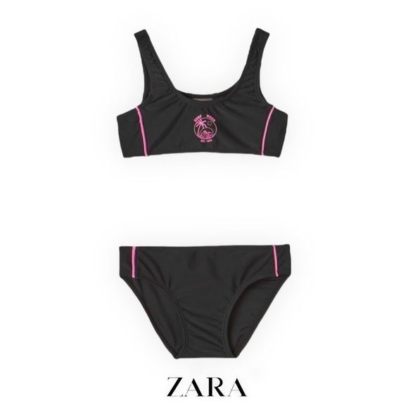 Zara Swim Zarakids Black Surf Mood Bikini Poshmark